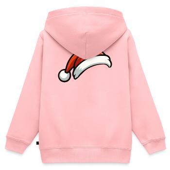 Festlicher Weihnachtshut Cartoon - Kinder Premium Organic Zip Hoodie - Rosa - Hinten - AI Model Kid Female (0cm)