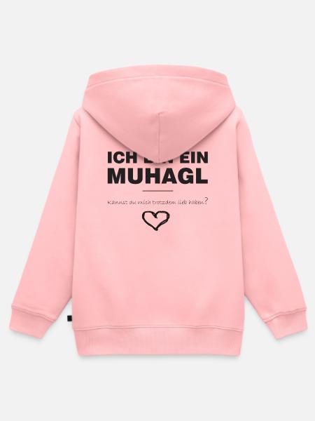 Muhagl - Kinder Premium Organic Zip Hoodie - Rosa