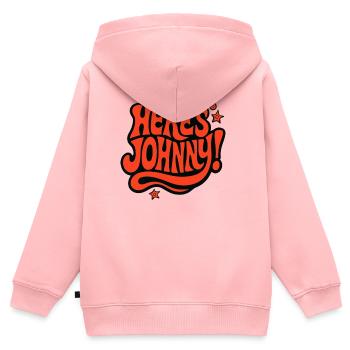 Hier ist Johnny - Cinema - The Shining - Kinder Premium Organic Zip Hoodie - Rosa - Hinten - AI Model Kid Female (0cm)
