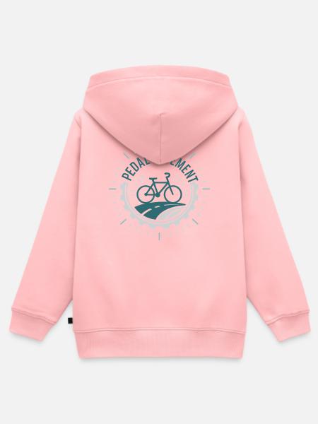 Pedal Pavement - Kinder Premium Organic Zip Hoodie - Rosa