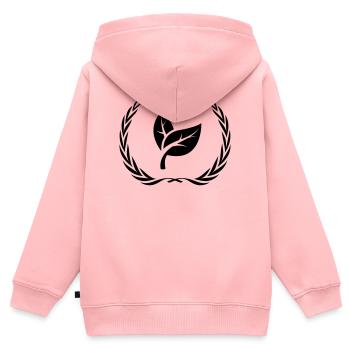 Leaf Ecology Wreath - Kids Premium Organic Zip-up Hoodie - rose - Back - AI Model Kid Female (0cm)
