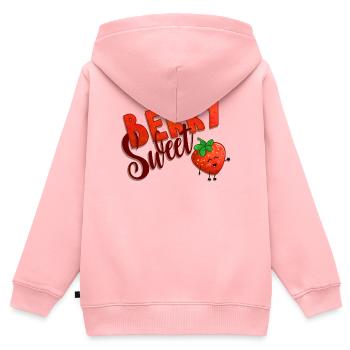 Berry Sweet Strawberry - Kids Premium Organic Zip-up Hoodie - rose - Back - AI Model Kid Female (0cm)