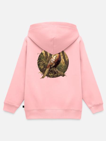 Fasane Fasan - Kinder Premium Organic Zip Hoodie - Rosa