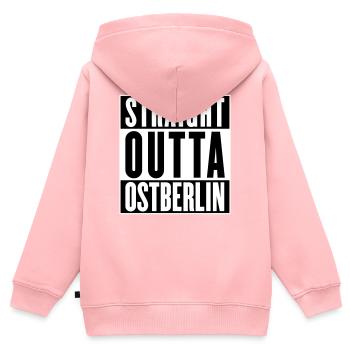 Straight outta Ostberlin (Farbe änderbar) - Kinder Premium Organic Zip Hoodie - Rosa - Hinten - AI Model Kid Female (0cm)