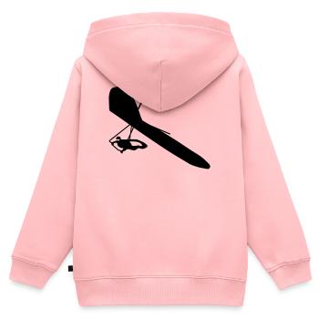 Deltaplane - Sweat Premium à capuche zippé enfant bio - rose - Dos - AI Model Kid Female (0cm)