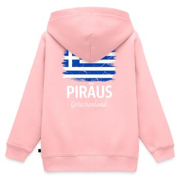 Pirée - Sweat Premium à capuche zippé enfant bio - rose - Dos - AI Model Kid Female (0cm)