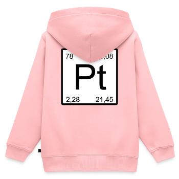 Platinum Pt Element Typog - Kids Premium Organic Zip-up Hoodie - rose - Back - AI Model Kid Female (0cm)
