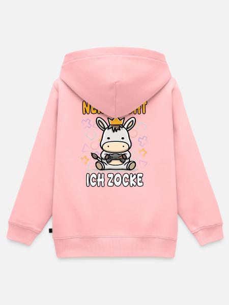 nerv nicht ich zocke gaming - Kinder Premium Organic Zip Hoodie - Rosa