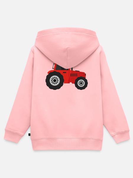 Traktor - Kinder Premium Organic Zip Hoodie - Rosa