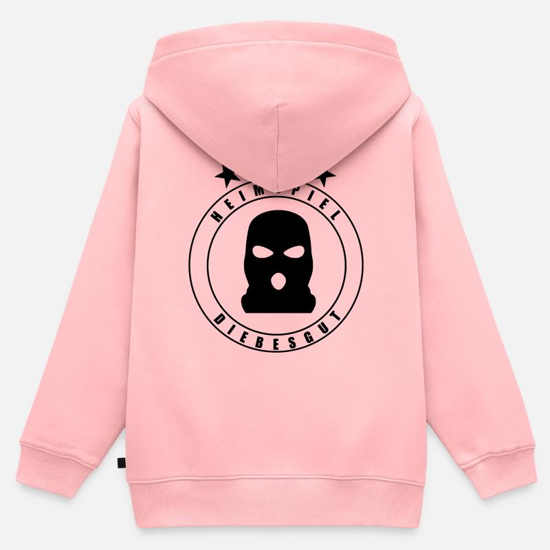DIEBESGUT_WAPPEN - Sweat Premium à capuche zippé enfant bio - rose