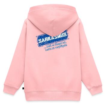 Sarkasmus – …weil es illegal ist (Fun) - Kinder Premium Organic Zip Hoodie - Rosa - Hinten - AI Model Kid Female (0cm)