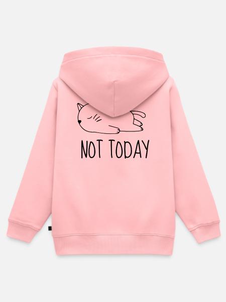Nicht heute, Chat-Humor - Kinder Premium Organic Zip Hoodie - Rosa
