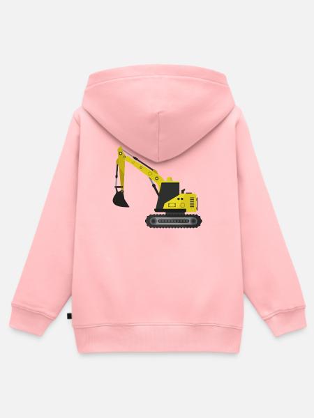 Bagger - Kinder Premium Organic Zip Hoodie - Rosa