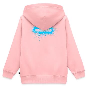 Honduras als Sonne - Kinder Premium Organic Zip Hoodie - Rosa - Hinten - AI Model Kid Female (0cm)