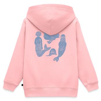 Mythologie Folk Art Collection - Kinder Premium Organic Zip Hoodie - Rosa - Hinten - AI Model Kid Female (0cm)