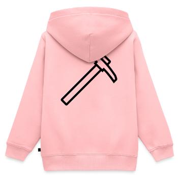 Eispickel - Kinder Premium Organic Zip Hoodie - Rosa - Hinten - AI Model Kid Female (0cm)