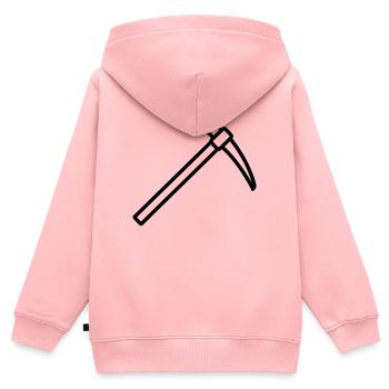 Eispickel - Kinder Premium Organic Zip Hoodie - Rosa - Hinten - AI Model Kid Female (0cm)