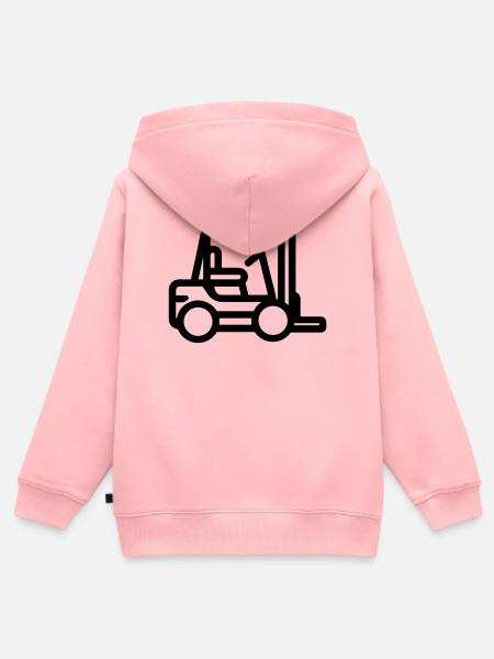 Gabelstapler - Kinder Premium Organic Zip Hoodie - Rosa
