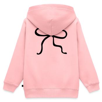 Schleife handgemalt - Kinder Premium Organic Zip Hoodie - Rosa - Hinten - AI Model Kid Female (0cm)
