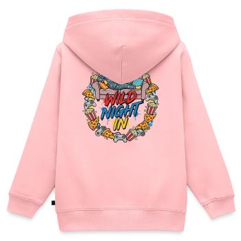 Gemütlicher Gaming Hund - Kinder Premium Organic Zip Hoodie - Rosa - Hinten - AI Model Kid Female (0cm)