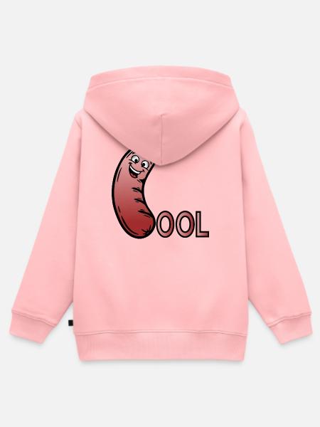 Lustige Wurst - Bratwurst Grillen - Kinder Premium Organic Zip Hoodie - Rosa