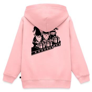 Weight Assembly Line Gifts Factory - Kids Premium Organic Zip-up Hoodie - rose - Back - AI Model Kid Female (0cm)