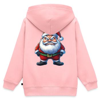angry Santa Claus :) - Kinder Premium Organic Zip Hoodie - Rosa - Hinten - AI Model Kid Female (0cm)