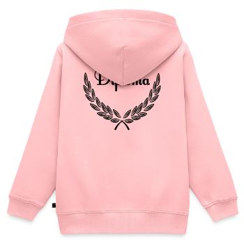 Diplom - Kinder Premium Organic Zip Hoodie - Rosa - Hinten - AI Model Kid Female (0cm)