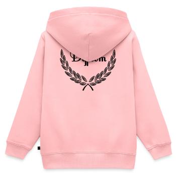 dyplom - Kinder Premium Organic Zip Hoodie - Rosa - Hinten - AI Model Kid Female (0cm)