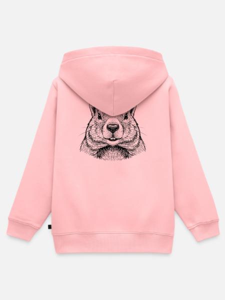Murmeltier - Kinder Premium Organic Zip Hoodie - Rosa