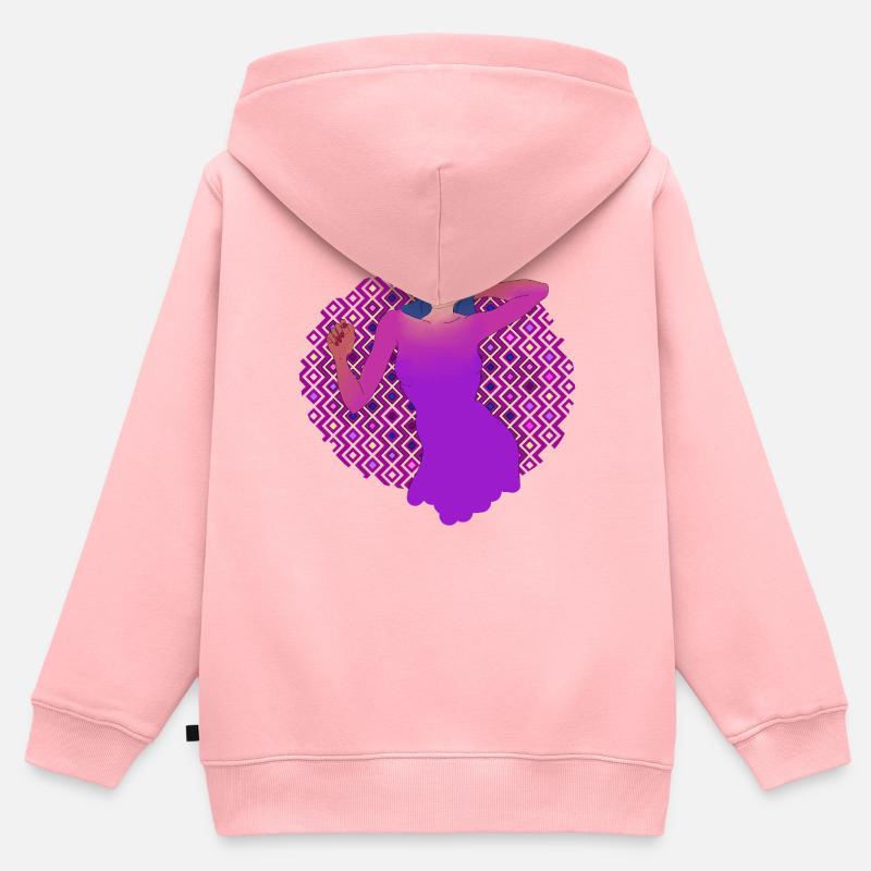 Danser - Sweat Premium à capuche zippé enfant bio - rose