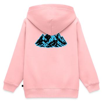 Mountains Summit Icon - Kids Premium Organic Zip-up Hoodie - rose - Back - AI Model Kid Female (0cm)