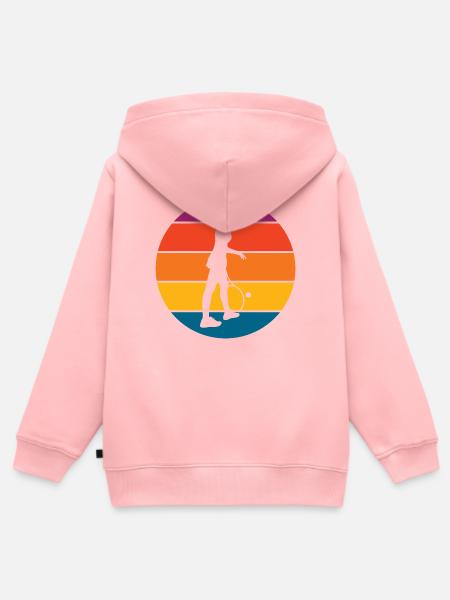 Tennis - Kinder Premium Organic Zip Hoodie - Rosa