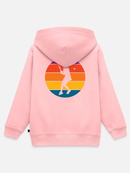 Tennis - Kinder Premium Organic Zip Hoodie - Rosa
