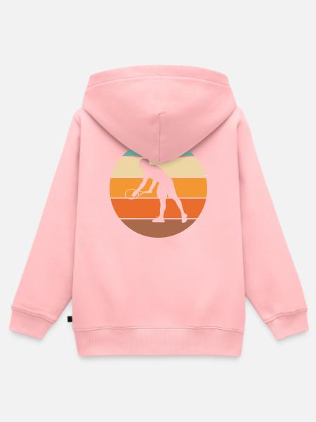 Tennis - Kinder Premium Organic Zip Hoodie - Rosa
