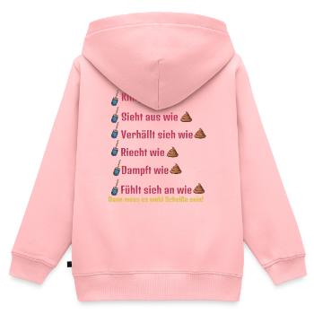 Klingt wie, Sieht aus wie ... - Kinder Premium Organic Zip Hoodie - Rosa - Hinten - AI Model Kid Female (0cm)