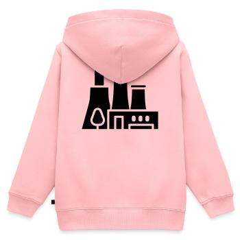 usine écologique - Sweat Premium à capuche zippé enfant bio - rose - Dos - AI Model Kid Female (0cm)