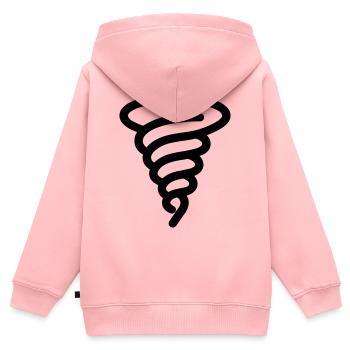 Tornado - Kinder Premium Organic Zip Hoodie - Rosa - Hinten - AI Model Kid Female (0cm)