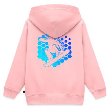 Snowboard Stil für jeden Anlass - Kinder Premium Organic Zip Hoodie - Rosa - Hinten - AI Model Kid Female (0cm)