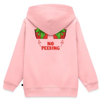 Nicht gucken! Unartiges Weihnachtsgeschenk! Gucken - Kinder Premium Organic Zip Hoodie - Rosa - Hinten - AI Model Kid Female (0cm)