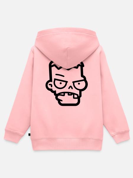 Zombie - Kinder Premium Organic Zip Hoodie - Rosa