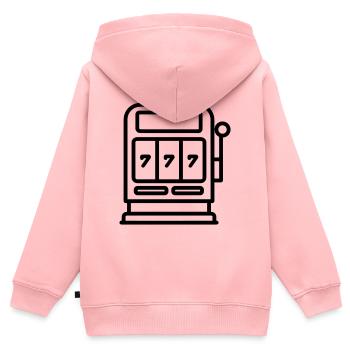 Casino-Spielautomat - Kinder Premium Organic Zip Hoodie - Rosa - Hinten - AI Model Kid Female (0cm)