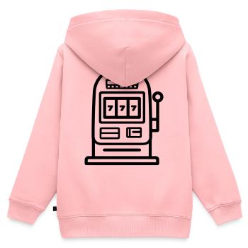 Casino-Spielautomat - Kinder Premium Organic Zip Hoodie - Rosa - Hinten - AI Model Kid Female (0cm)