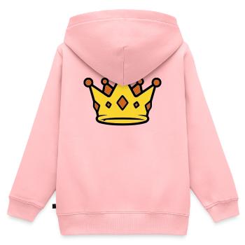 Goldene König Krone Juwelen Vektor - Kinder Premium Organic Zip Hoodie - Rosa - Hinten - AI Model Kid Female (0cm)