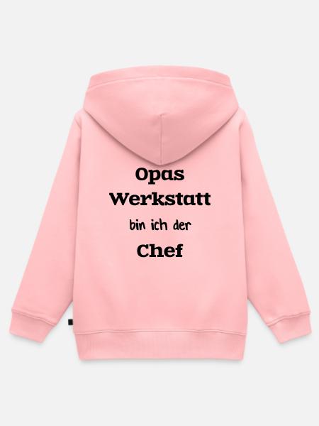 In Opas Werkstatt - Kinder Premium Organic Zip Hoodie - Rosa