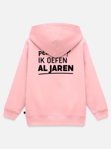 Ruhestand? Ich übe seit Jahren – Flemish Humor Print - Kinder Premium Organic Zip Hoodie - Rosa