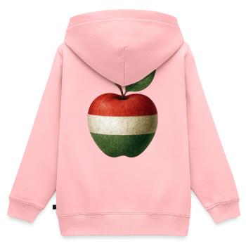 Ungarn - Kinder Premium Organic Zip Hoodie - Rosa - Hinten - AI Model Kid Female (0cm)