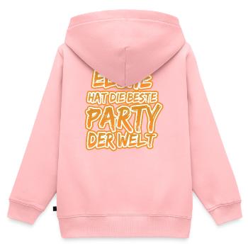 Elche Elche - Kinder Premium Organic Zip Hoodie - Rosa - Hinten - AI Model Kid Female (0cm)