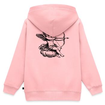 Cupidon avec l’arc et les flèches. - Sweat Premium à capuche zippé enfant bio - rose - Dos - AI Model Kid Female (0cm)