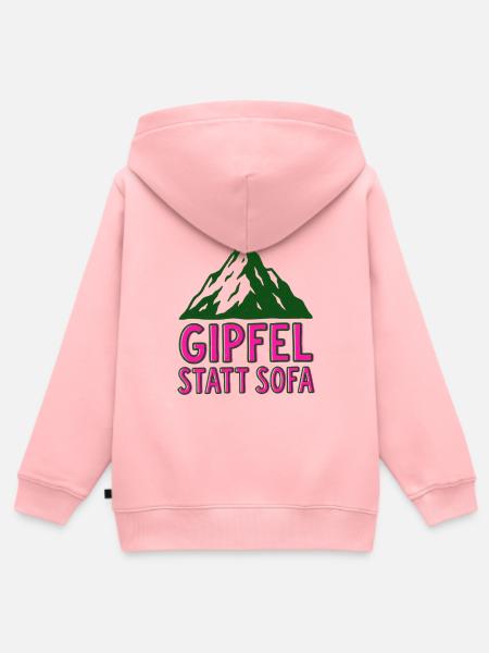 Gipfel statt Sofa - Kinder Premium Organic Zip Hoodie - Rosa